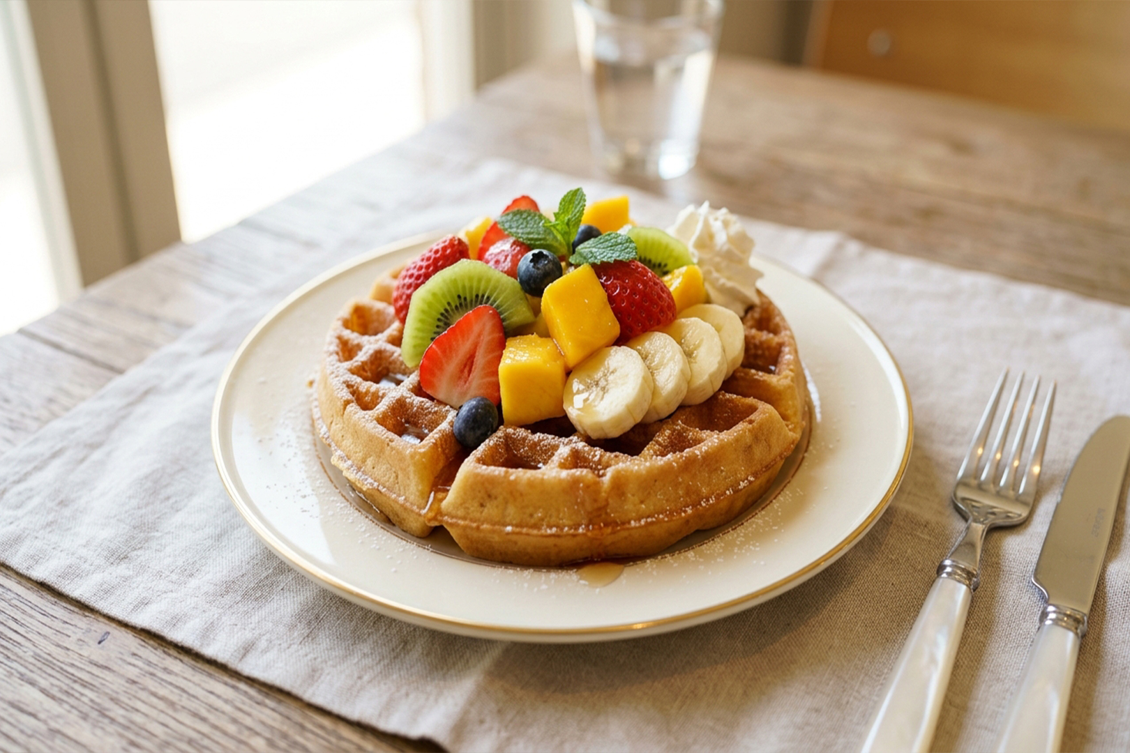 وافل فواكه شمندورة