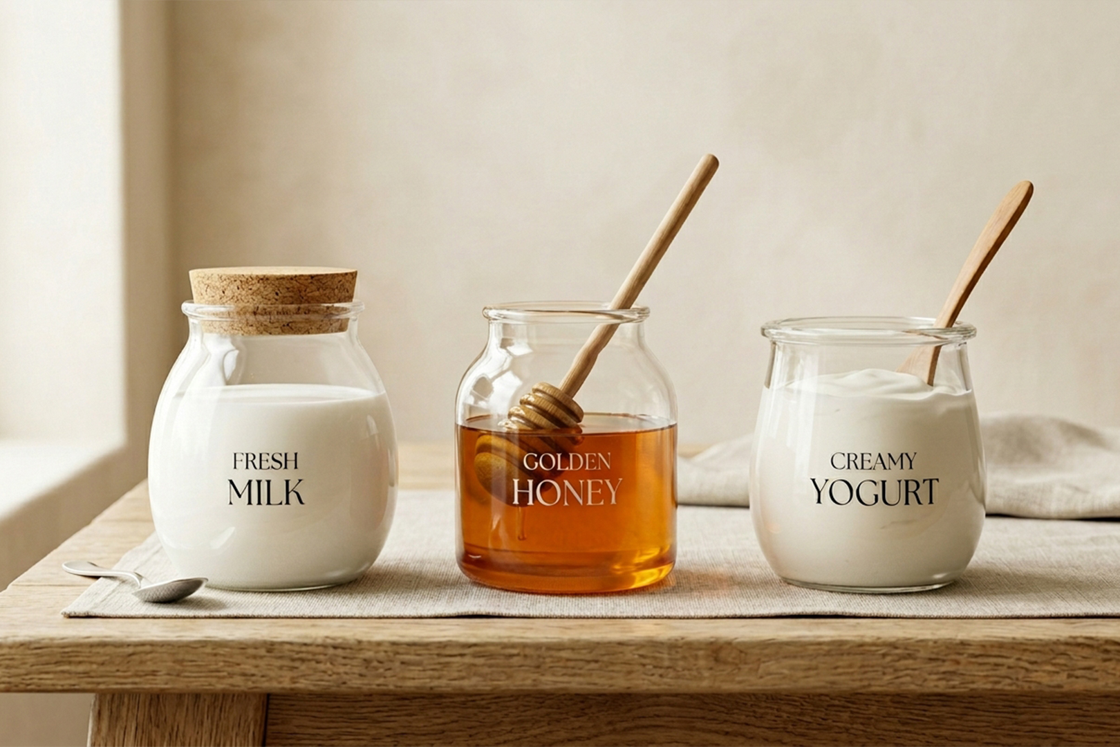 زبادي / حليب / عسل