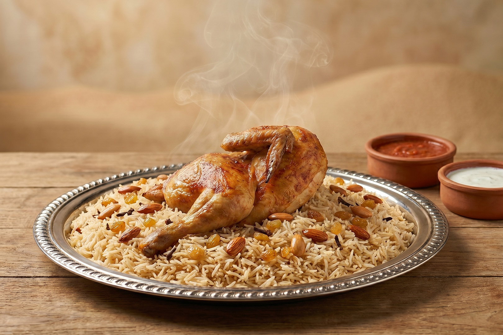 نص فراخ مدفون مع أرز